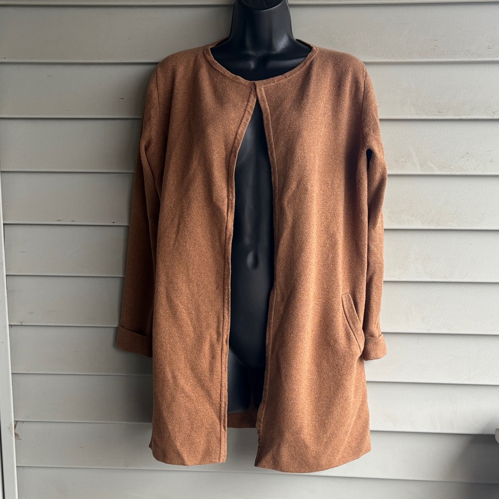 J. Crew Reimagined Brown Open Front Cardigan